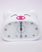 Table Clock, Alarm Clock, Analogue, White, Plastic - MARKET 99