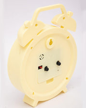 Table Clock, Alarm Clock, Analogue, Yellow, Plastic - MARKET 99