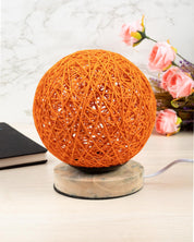 Table Lamp, Mesh Design, Orange, Plastic & Cotton - MARKET 99