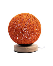 Table Lamp, Mesh Design, Orange, Plastic & Cotton - MARKET 99