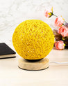 Table Lamp, Mesh Design, Yellow, Plastic & Cotton - MARKET 99