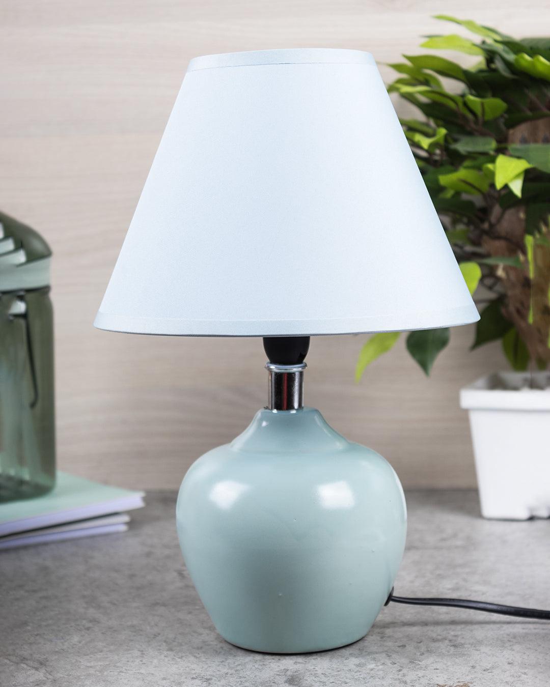 Table Lamp, Turquoise, Ceramic - MARKET 99