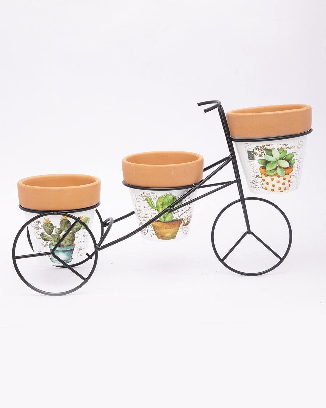 Table Planter, Outdoor & Indoor Planter, Multicolour, Ceramic - MARKET 99