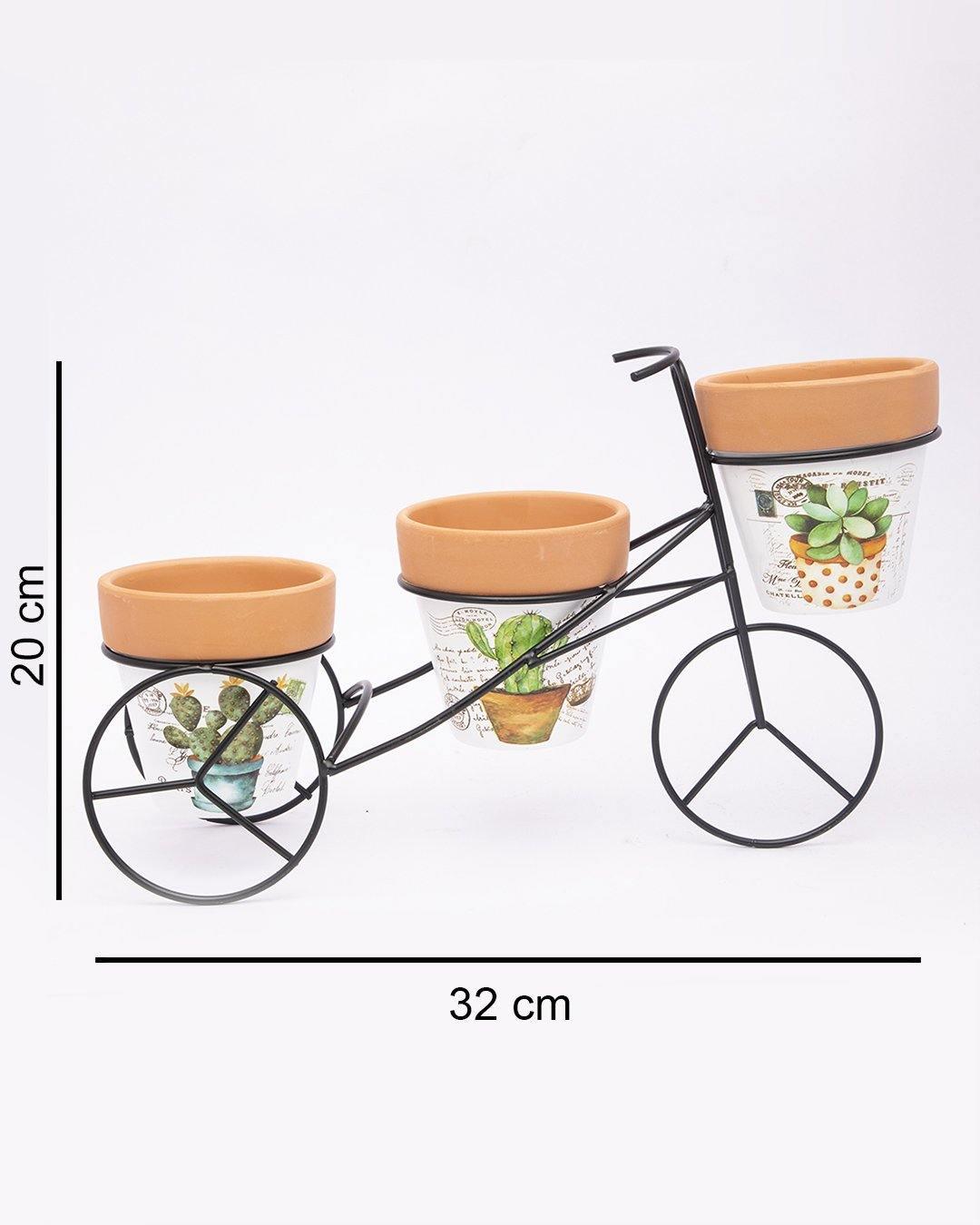 Table Planter, Outdoor & Indoor Planter, Multicolour, Ceramic - MARKET 99