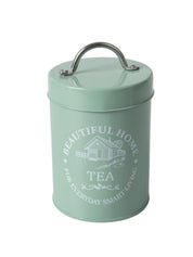 Tea & Sugar Jar (Each 850 Ml) + Biscuits & Namkeen Jar (Each 1300 Ml) - Green, Set Of 4