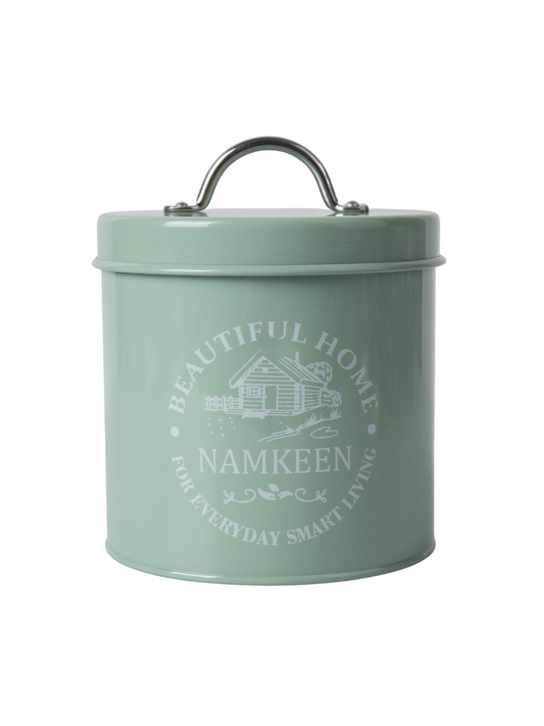 Tea & Sugar Jar (Each 850 Ml) + Biscuits & Namkeen Jar (Each 1300 Ml) - Green, Set Of 4