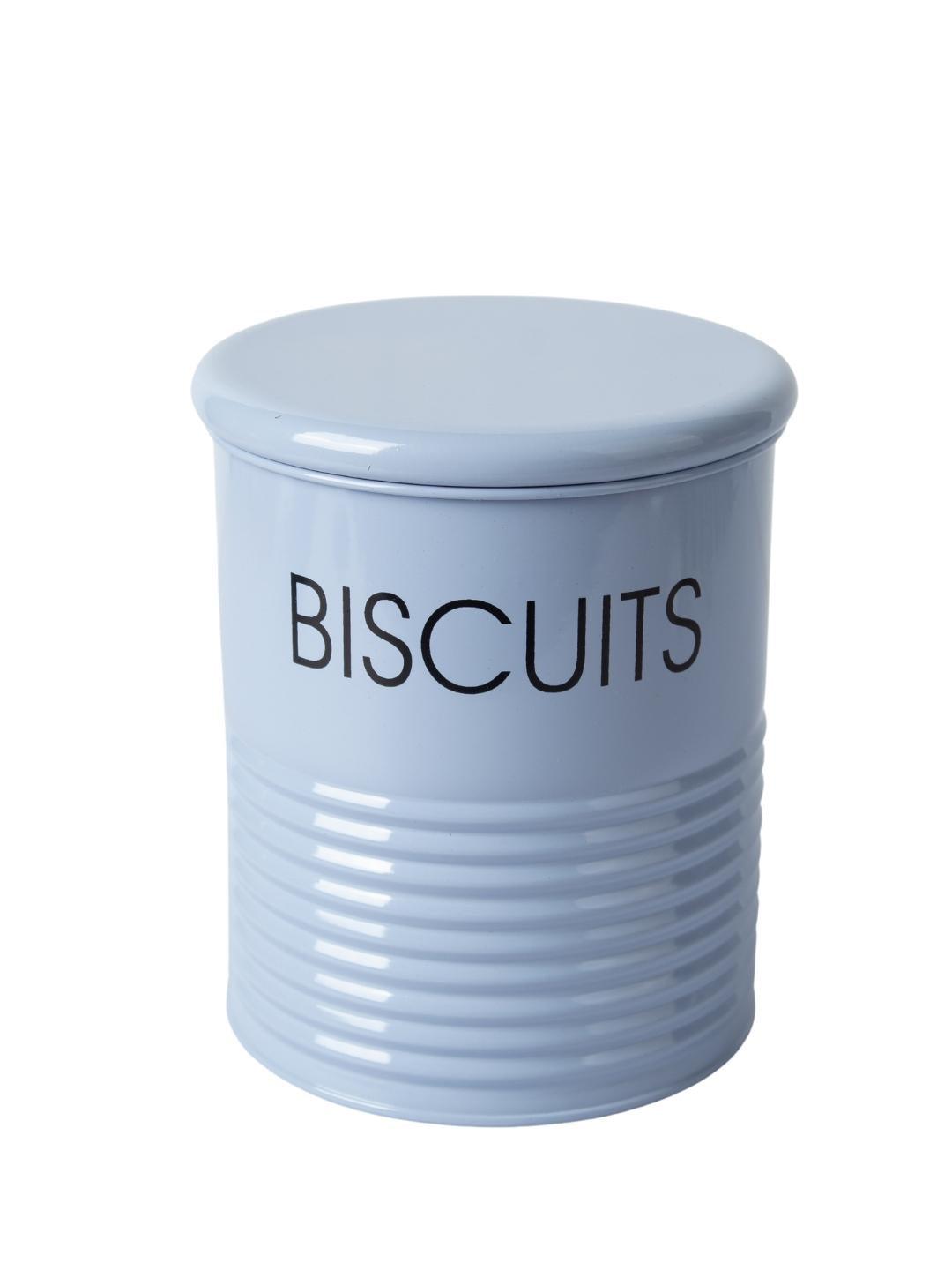 Tea & Sugar Jar (Each 900 Ml) +  Biscuits & Namkeen Jar (Each 1700 Ml) - Light Blue, Set Of 4