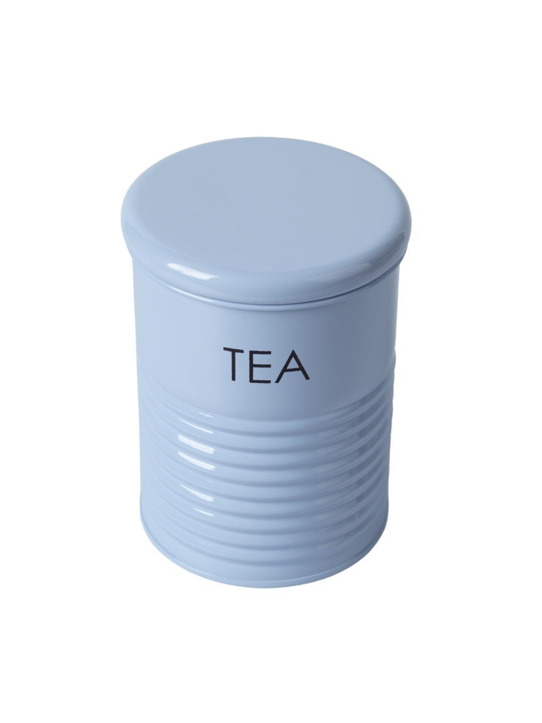 Tea & Sugar Jar (Each 900 Ml) +  Biscuits & Namkeen Jar (Each 1700 Ml) - Light Blue, Set Of 4