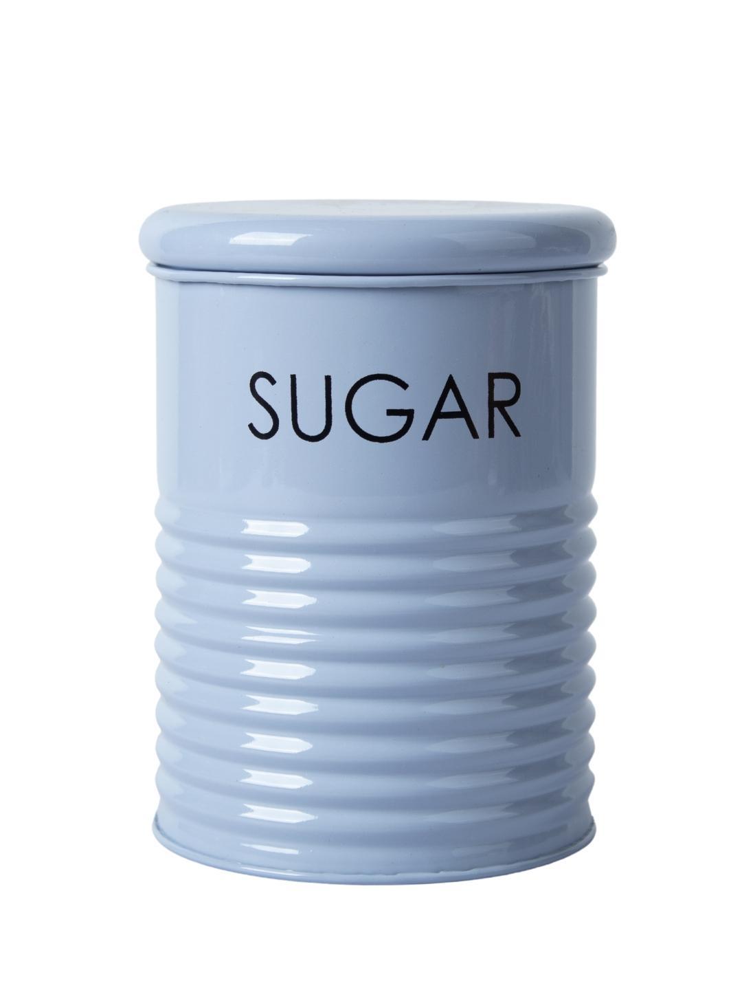 Tea & Sugar Jar (Each 900 Ml) +  Biscuits & Namkeen Jar (Each 1700 Ml) - Light Blue, Set Of 4