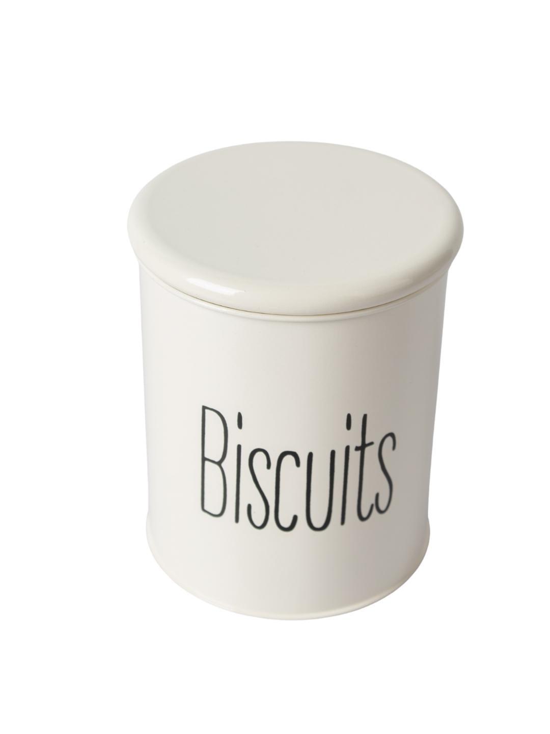 Tea & Sugar Jar (Each 900 Ml) +  Biscuits & Namkeen Jar (Each 1700 Ml) - White, Set Of 4