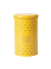 Tea & Sugar Jar (Each 900 Ml) + Cookie & Namkeen Jar (Each 1700 Ml) - Polka Dot Yellow, Set Of 4