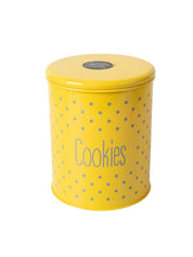 Tea & Sugar Jar (Each 900 Ml) + Cookie & Namkeen Jar (Each 1700 Ml) - Polka Dot Yellow, Set Of 4