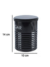 Tea & Sugar Jar - Set Of 2 (Black, Each 900 mL) - MARKET 99