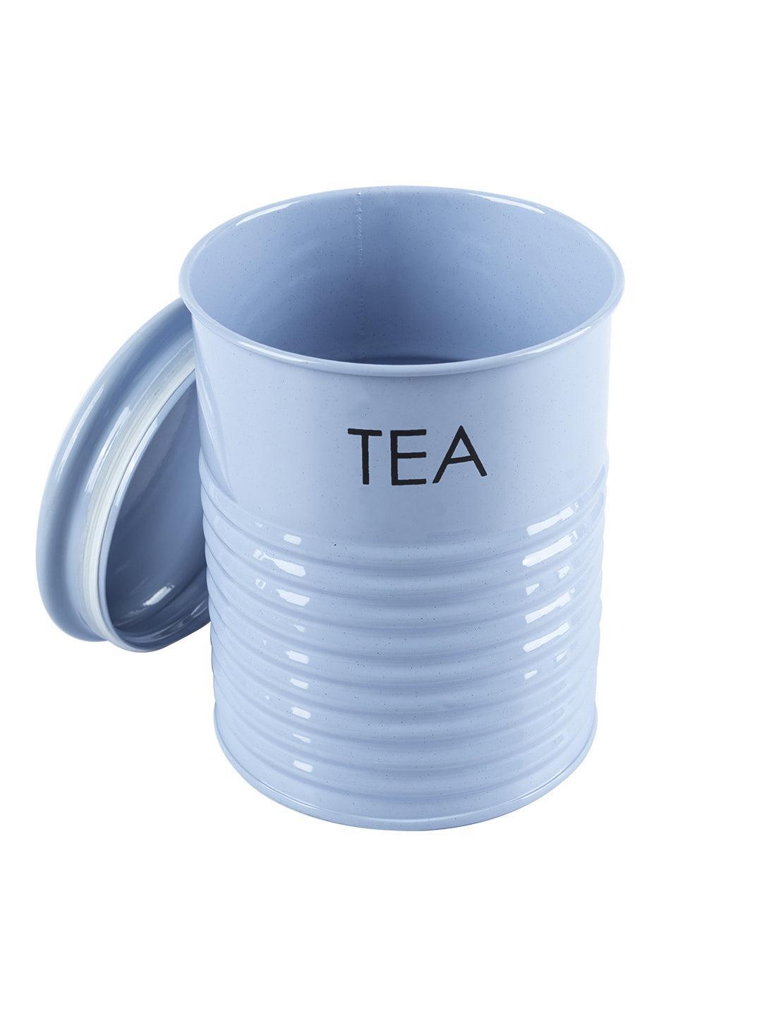 Market 99 Tea Sugar Jar Set Blue Cylindrical Jars Kitchen Jars