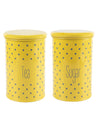 Tea & Sugar Jar - Set Of 2 (Yellow, Each 900 mL) - MARKET 99