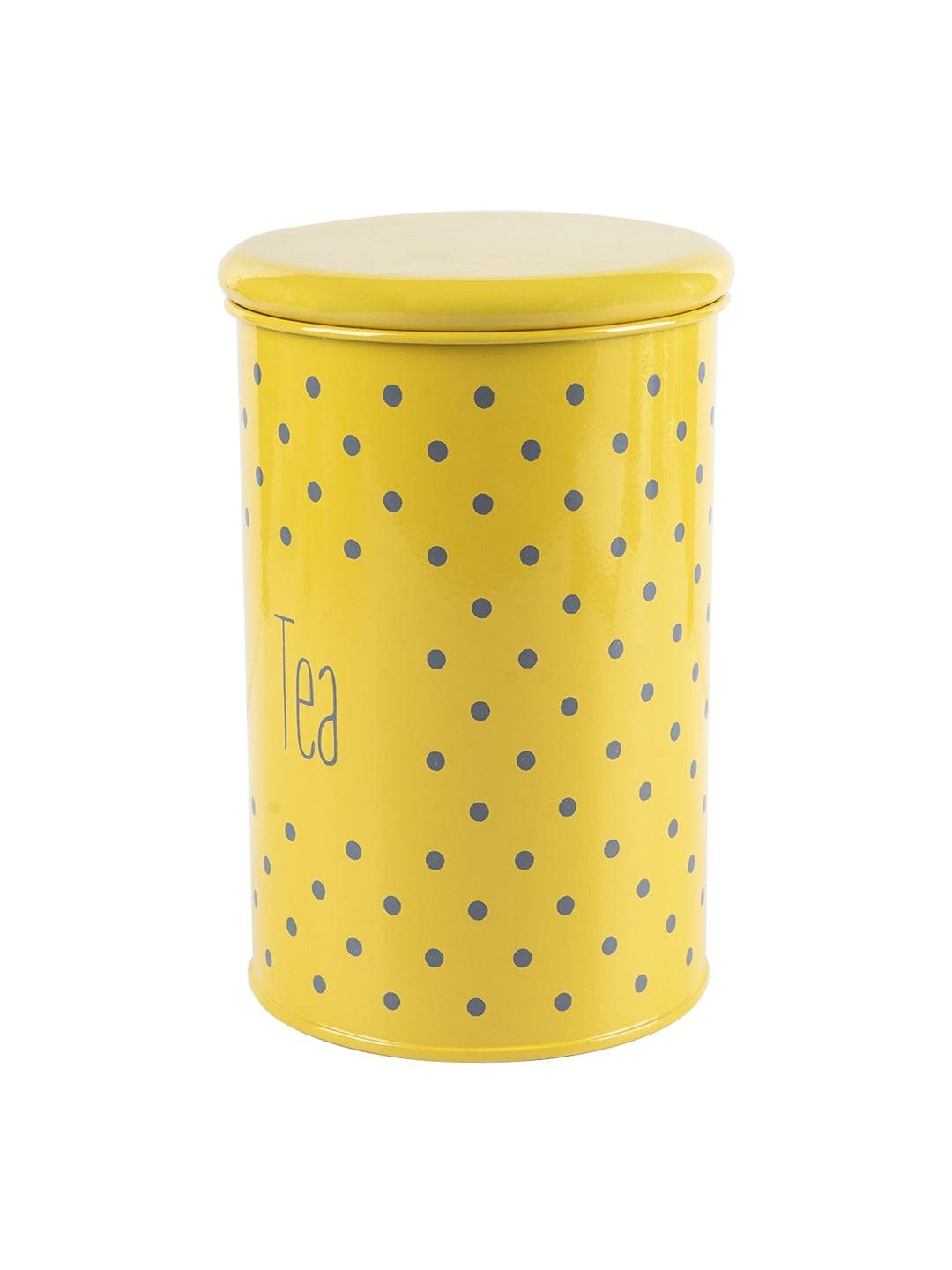 Tea & Sugar Jar - Set Of 2 (Yellow, Each 900 mL) - MARKET 99