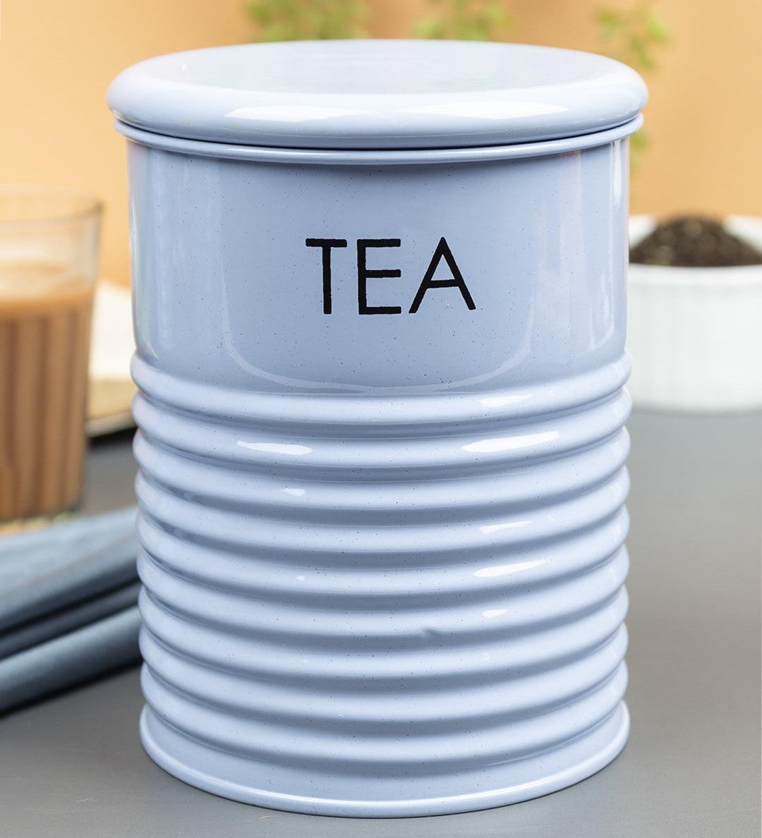 Blue Tea Jar with Lid (900mL)