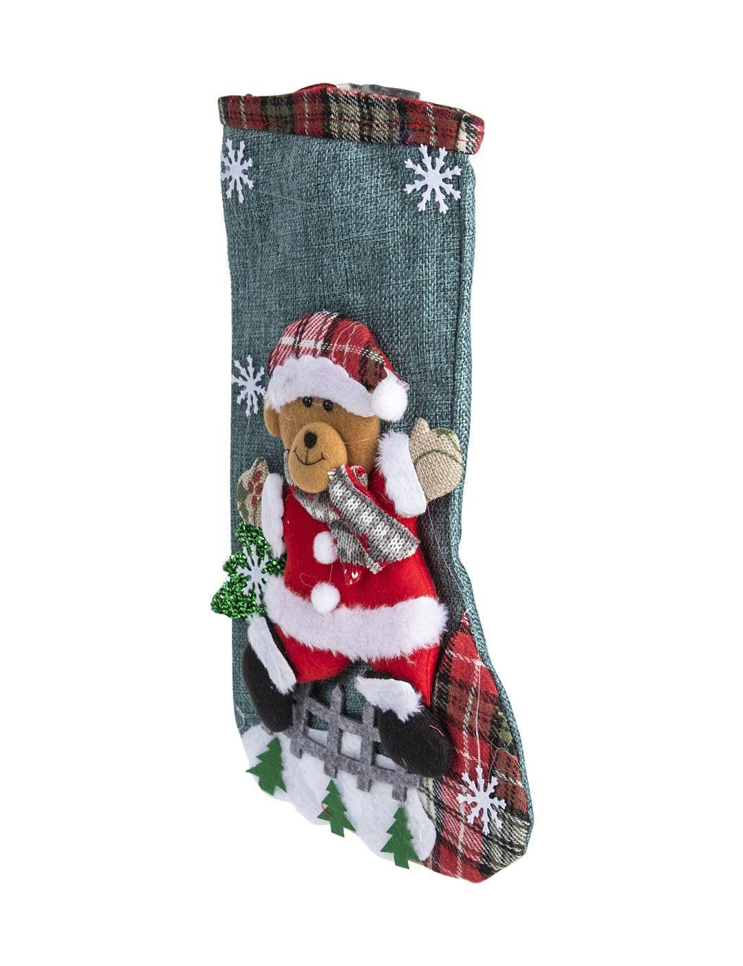 Teddy Bear - Christmas Hanging Stocking - MARKET 99