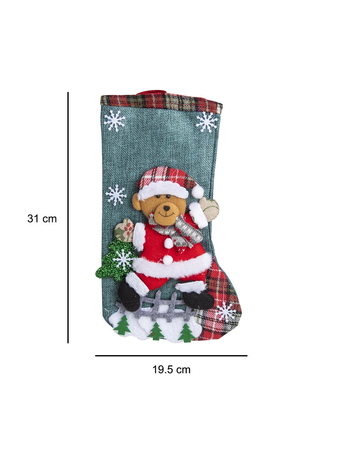 Teddy Bear - Christmas Hanging Stocking - MARKET 99