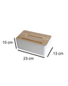Textured Tissue Box with Lid, White, Plastic - MARKET 99