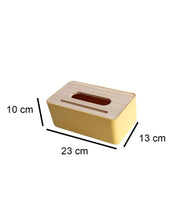 Textured Tissue Box with Lid, Yellow, Plastic - MARKET 99