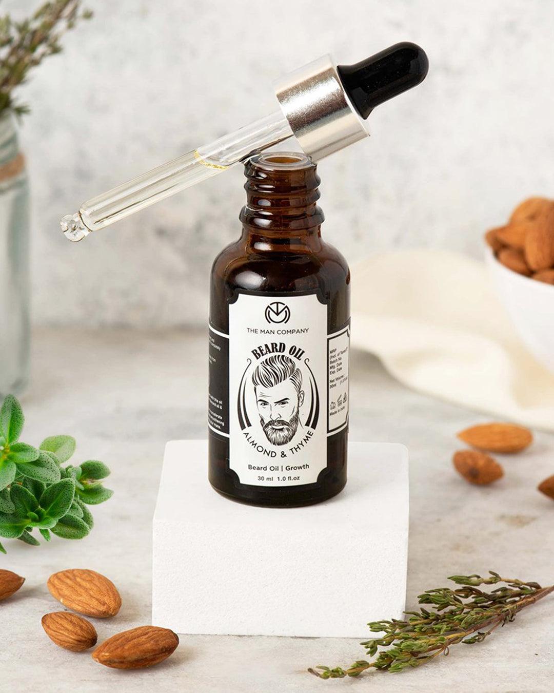 The Man Company - Beard Oil Almond And Thyme 30 mL - MARKET 99