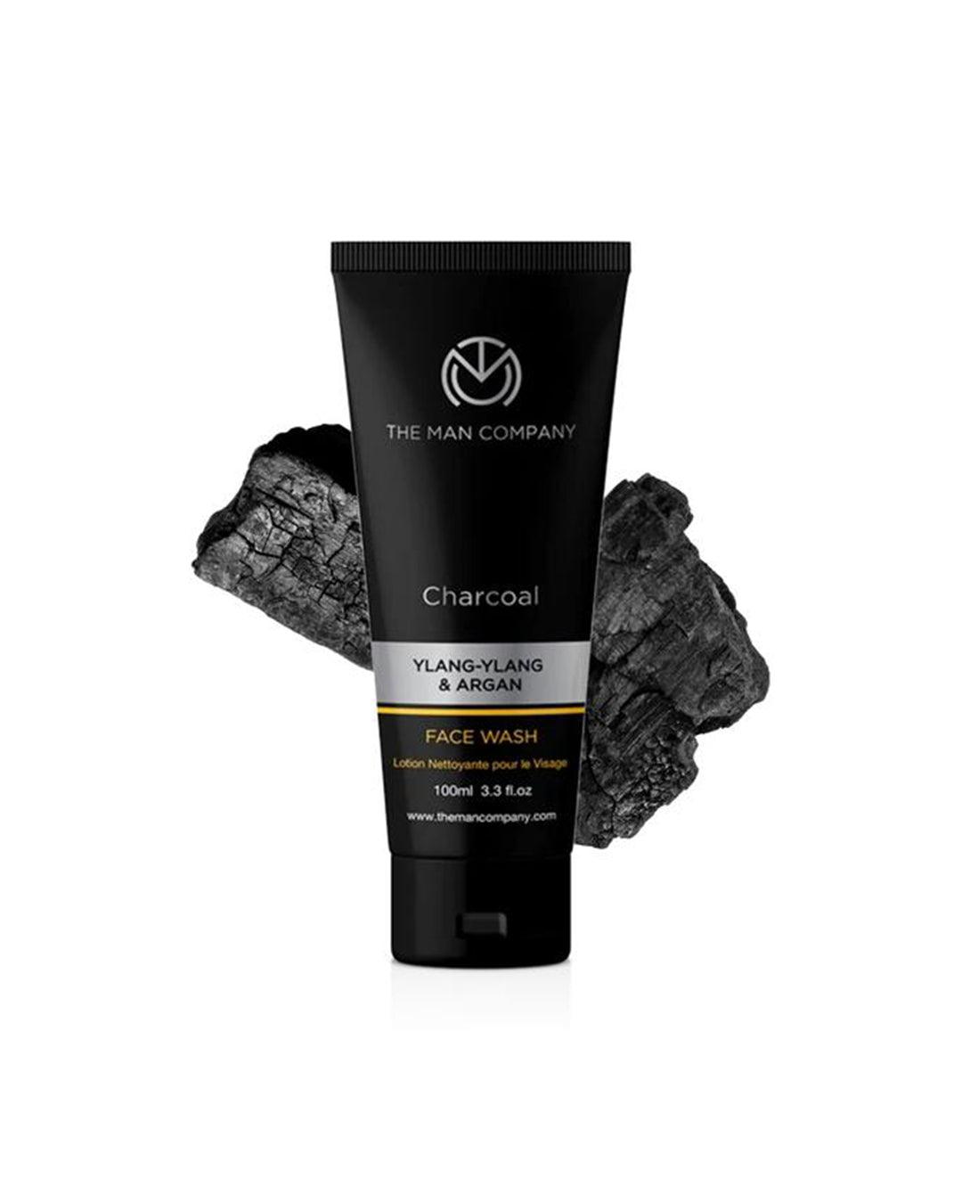 The Man Company - Charcoal Face Wash Ylang Ylang And Argan 100 mL - MARKET 99