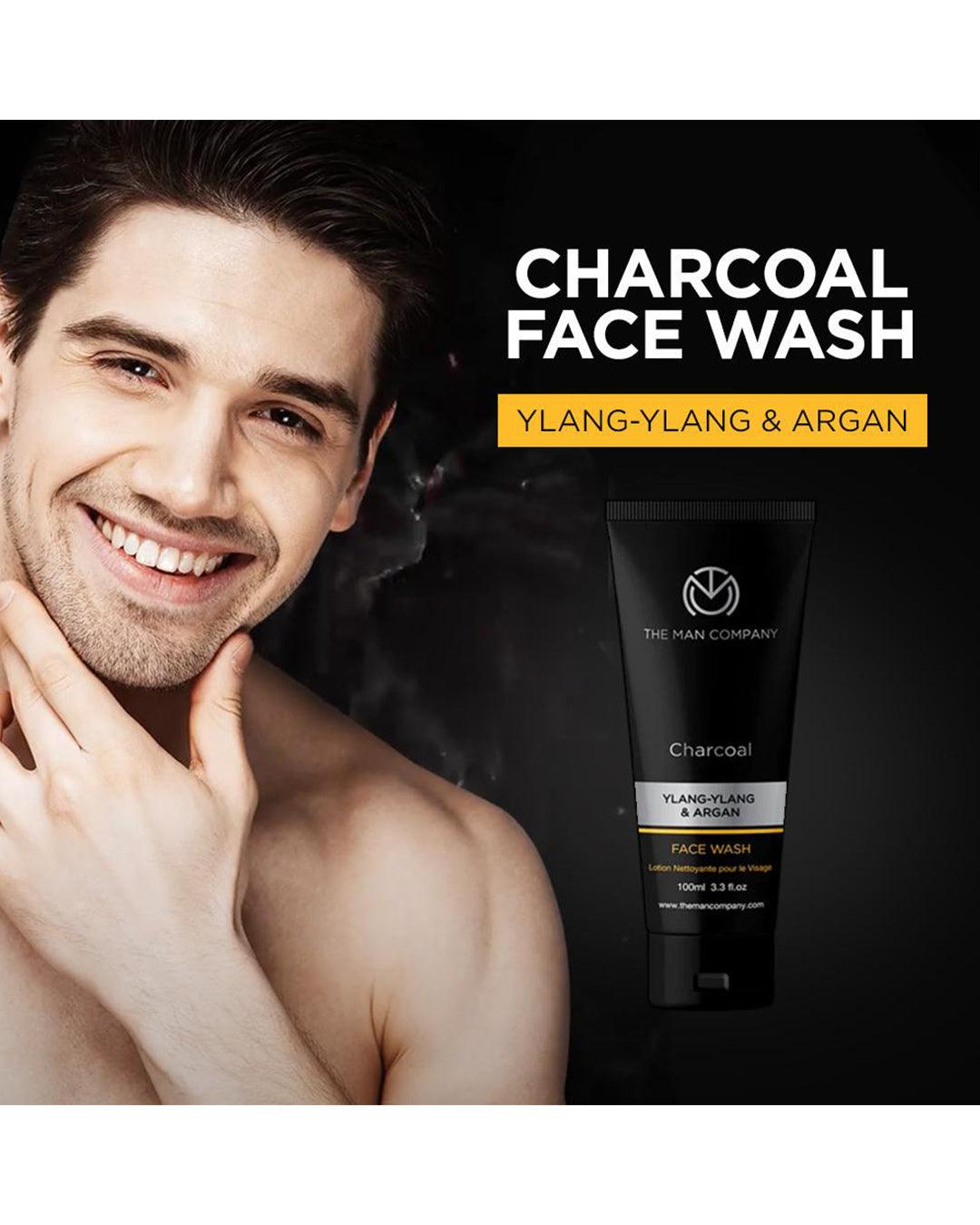 The Man Company - Charcoal Face Wash Ylang Ylang And Argan 100 mL - MARKET 99