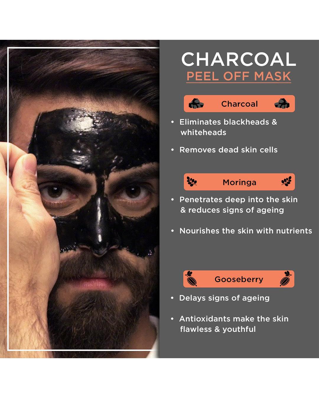 The Man Company - 'Face Mask' Charcoal Peel Off Mask Moringa And gooseberry 100g - MARKET 99