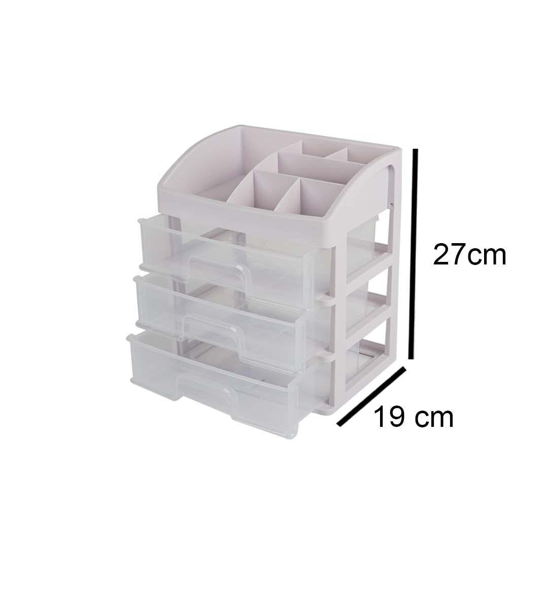 Three Layer Organiser, Off-White, Plastic - MARKET 99