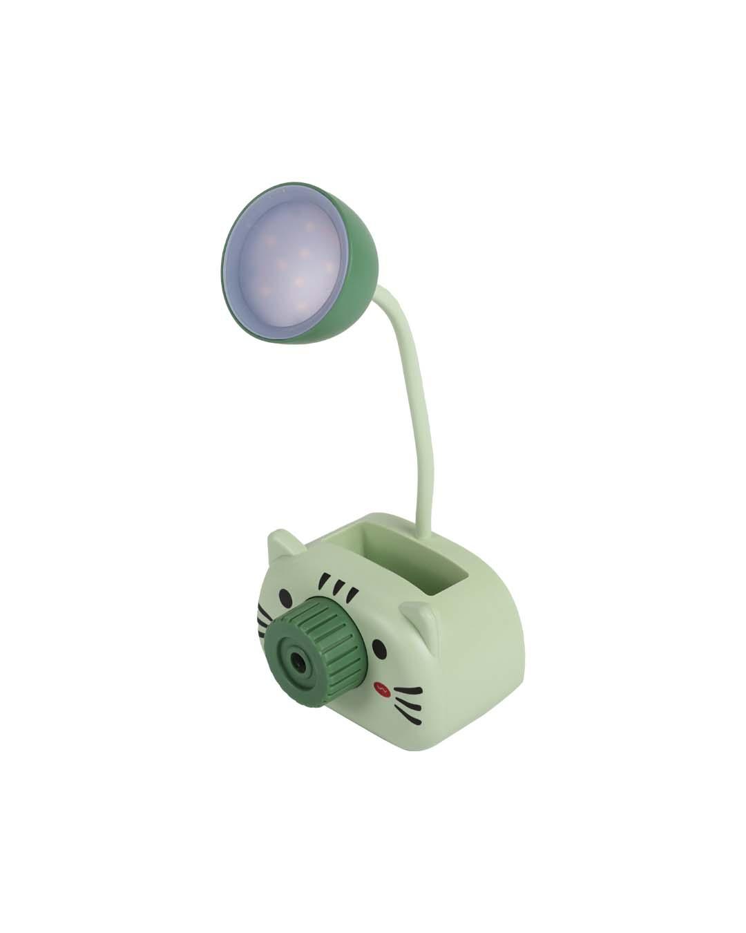 Tiger Kids Study Lamp, Light Green, Plastic & Iron - MARKET 99