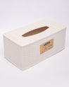 Tissue Box, Circular Shape, Beige, Plastic - MARKET 99