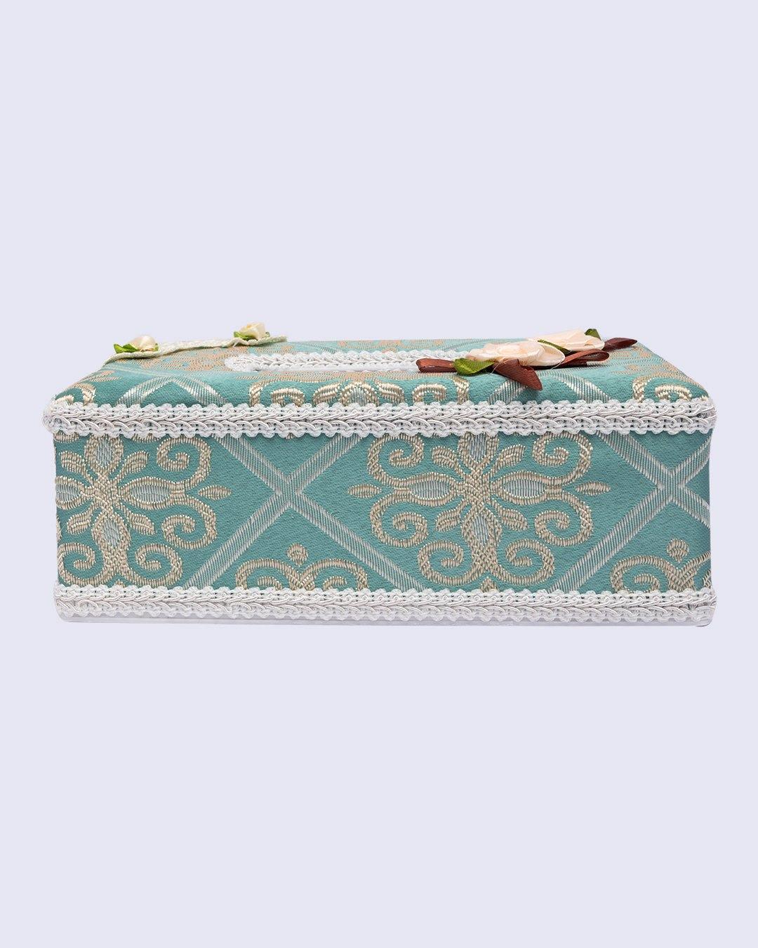 Tissue Box, Modern Design, Sea Green Colour, Plastic - MARKET 99