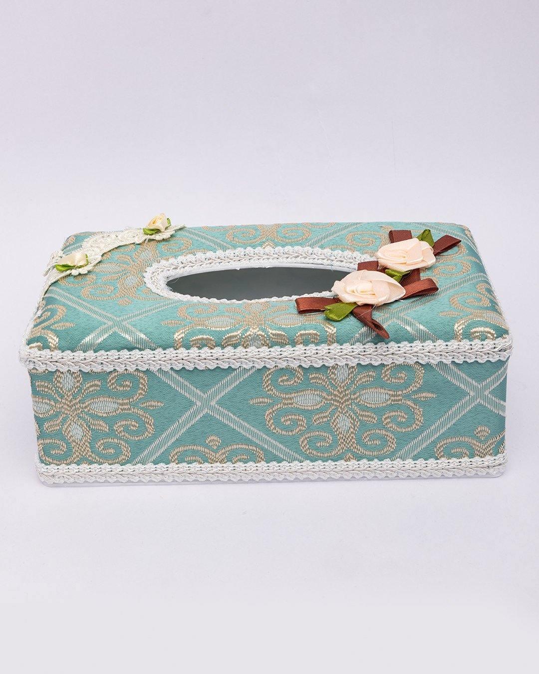 Tissue Box, Modern Design, Sea Green Colour, Plastic - MARKET 99