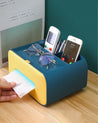 Tissue Box with Organiser, Deep Sea Green, Plastic - MARKET 99