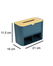 Tissue Box with Organiser, Deep Sea Green, Plastic - MARKET 99