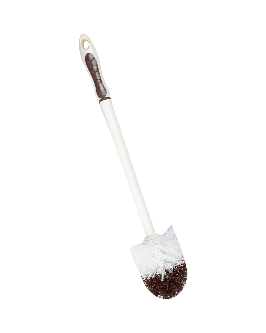 Toilet Brush with Holder, Brown, Plastic - MARKET 99