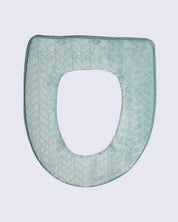 Toilet Seat Cover, Modern Design, Light Blue, Cotton - MARKET 99