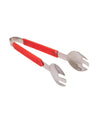 Tongs, Red, Stainless Steel - MARKET 99