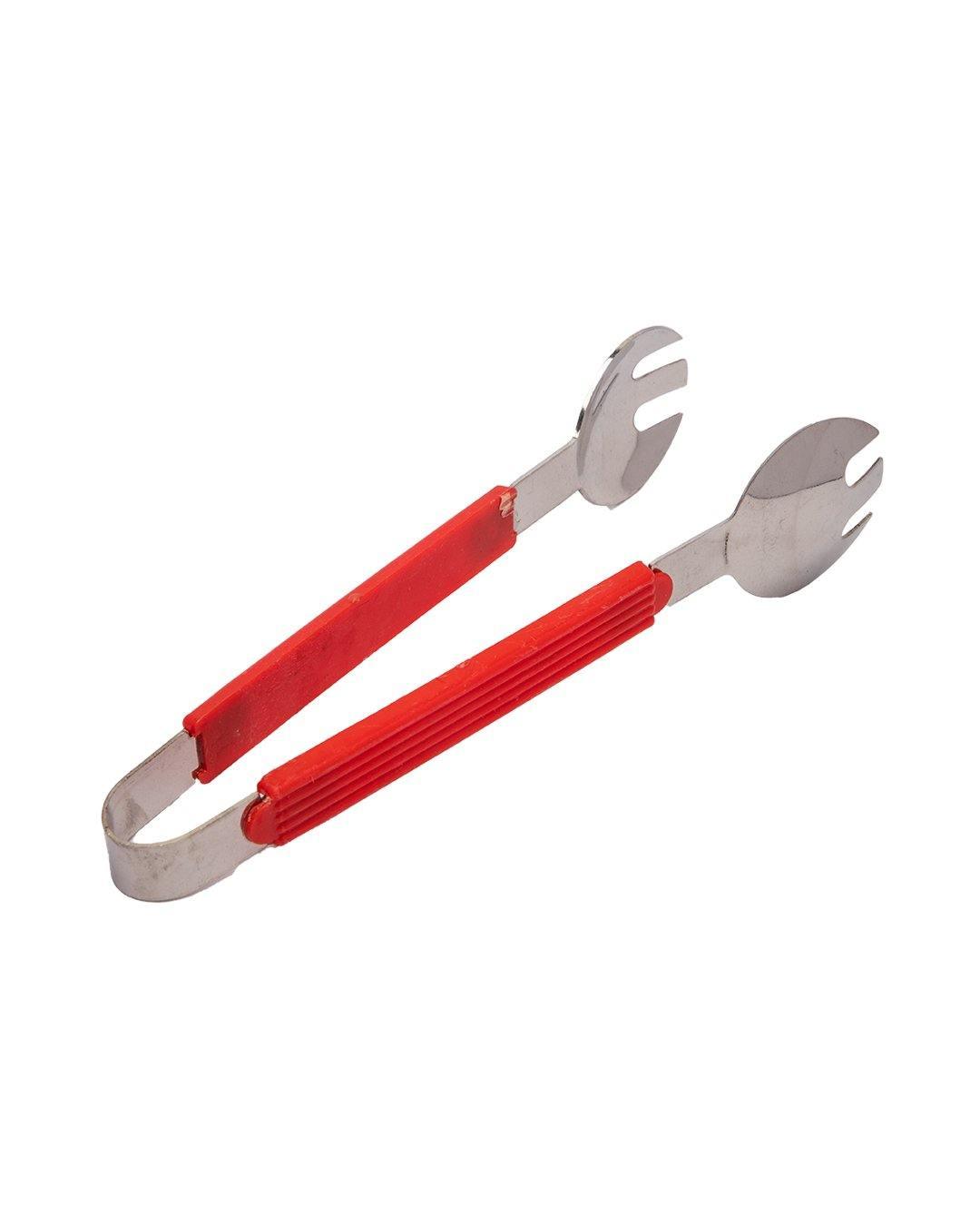 Tongs, Red, Stainless Steel - MARKET 99