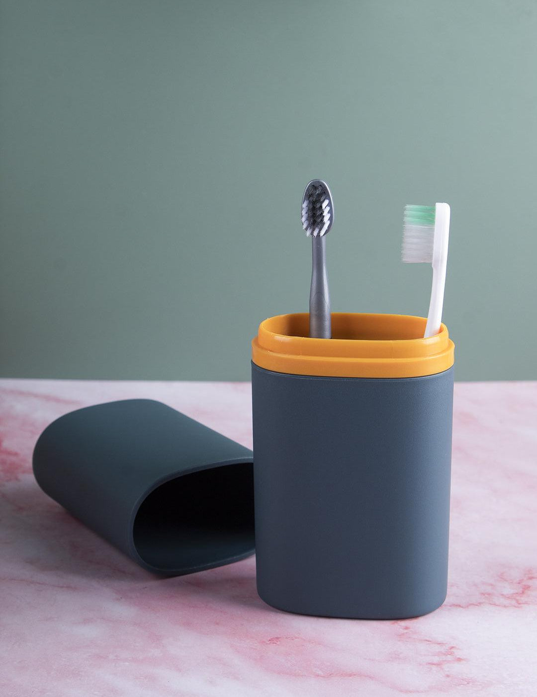 Toothbrush Holder & Protector, Deep Sea Green, Plastic - MARKET 99