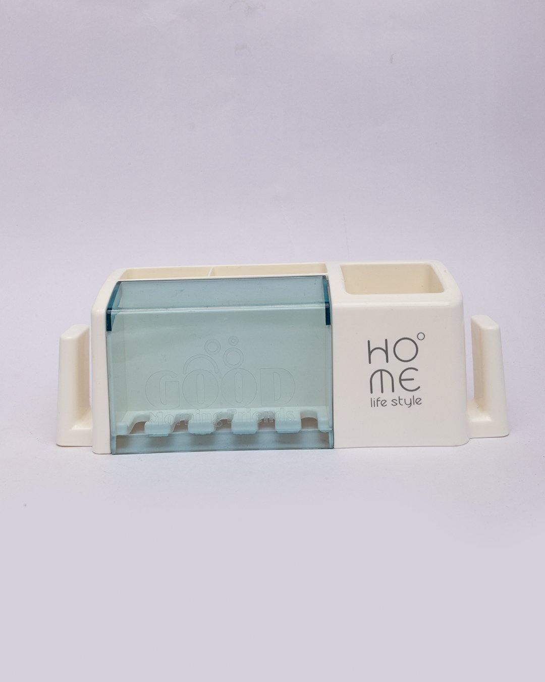 Toothbrush Holder, Blue, Plastic - MARKET 99