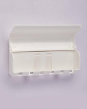 Toothbrush Holder, Wall Mounted, White, Plastic - MARKET 99