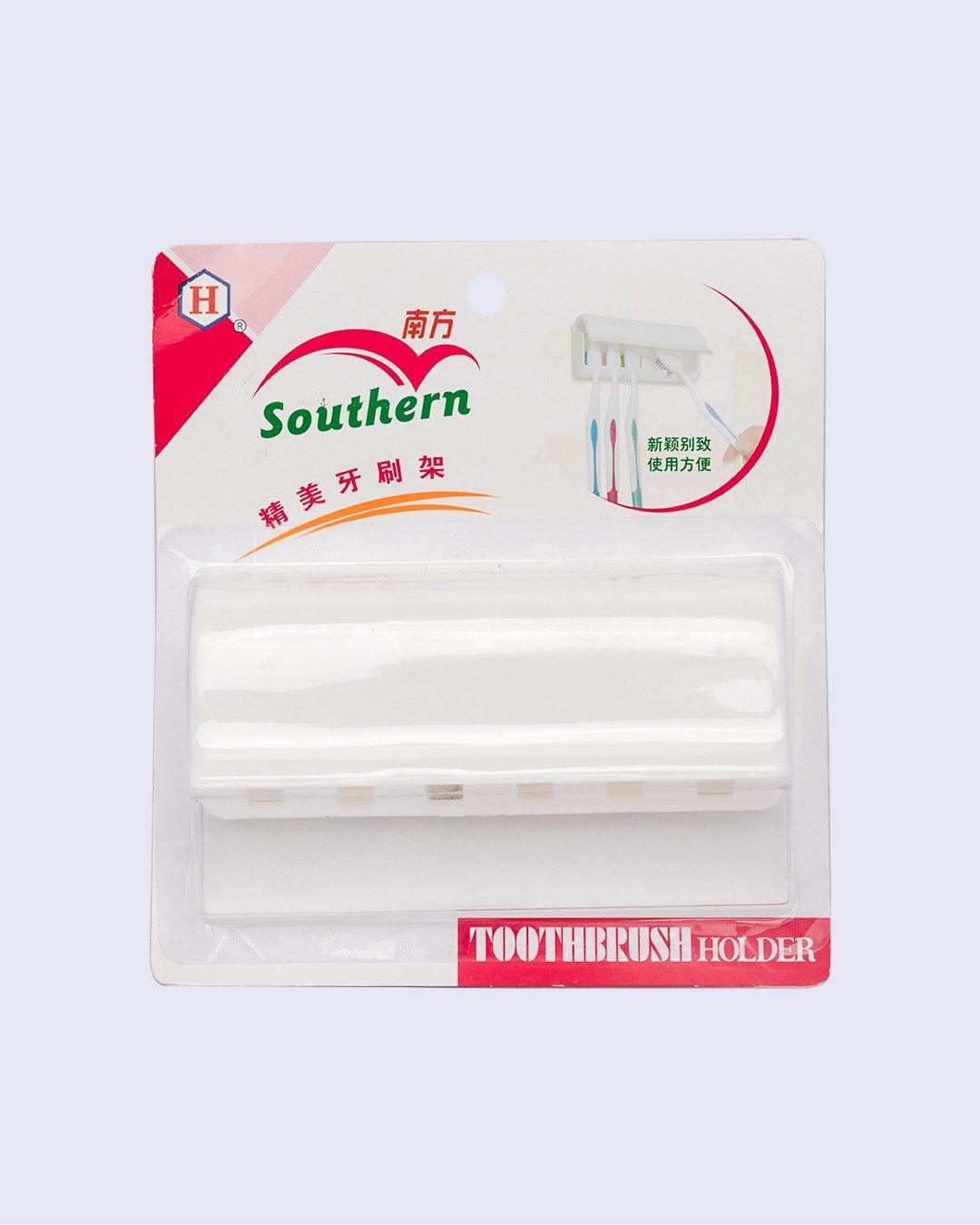 Toothbrush Holder, Wall Mounted, White, Plastic - MARKET 99