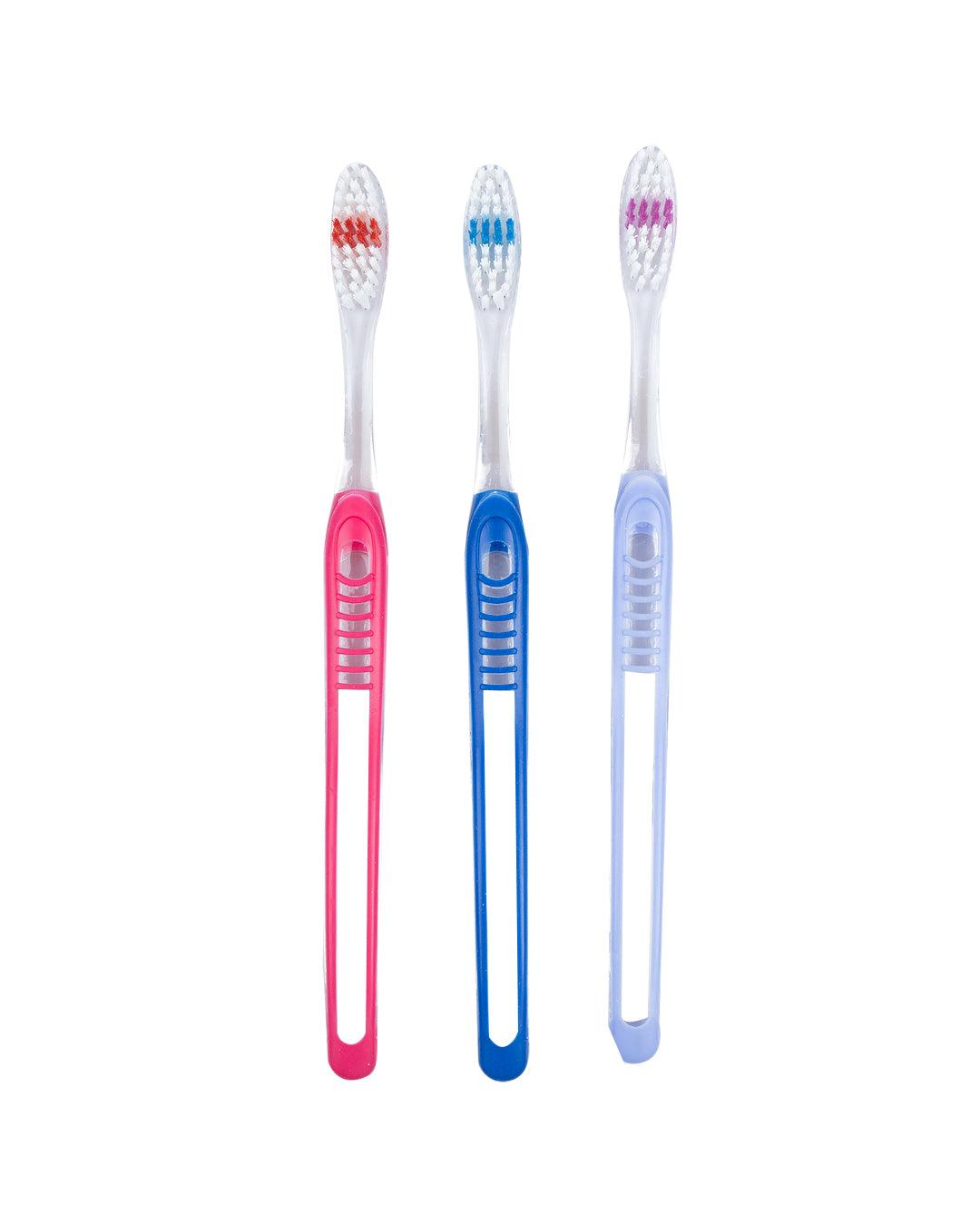 Toothbrushes, Multicolour, Plastic, Set of 3 - MARKET 99