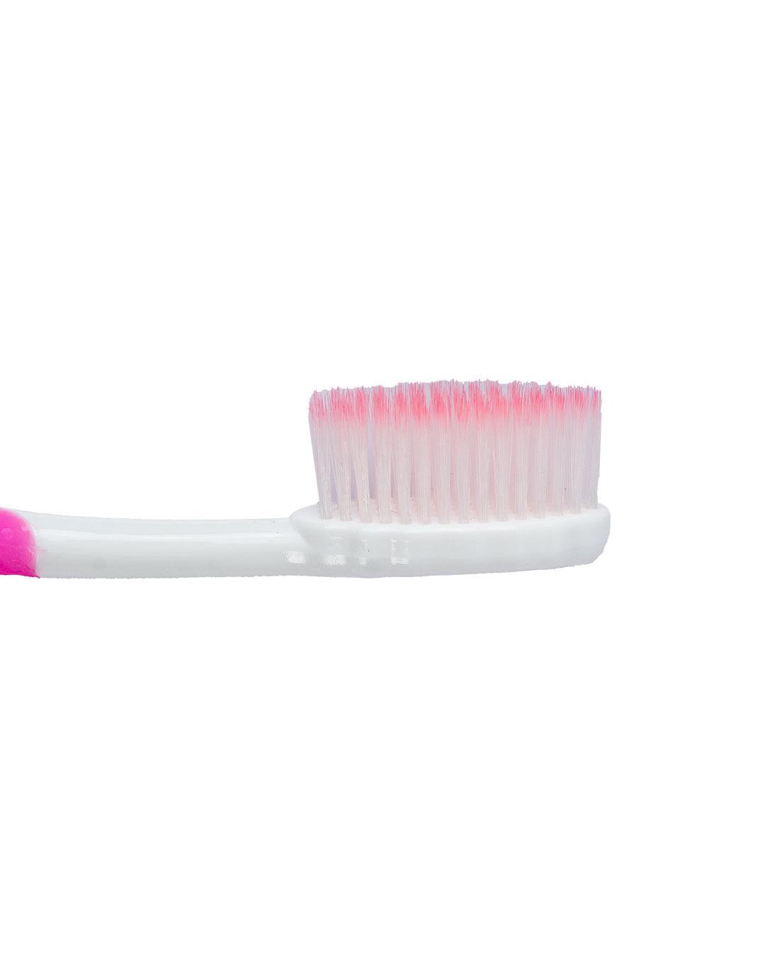 Toothbrushes With Soft Bristles, Pink, Plastic, Set of 2 - MARKET 99