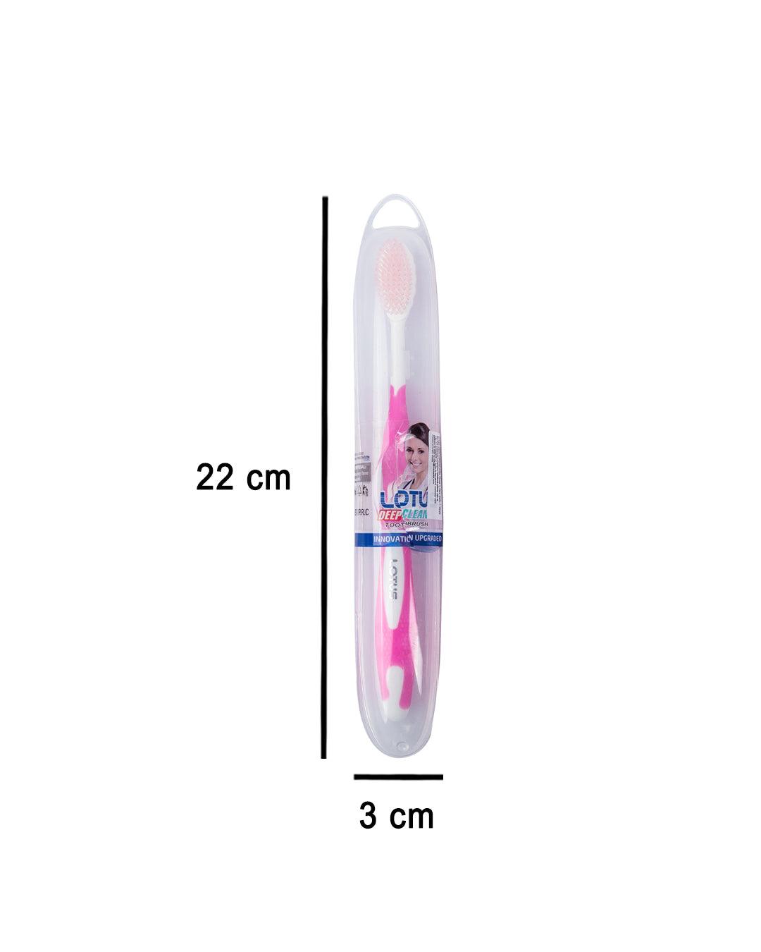 Toothbrushes With Soft Bristles, Pink, Plastic, Set of 2 - MARKET 99