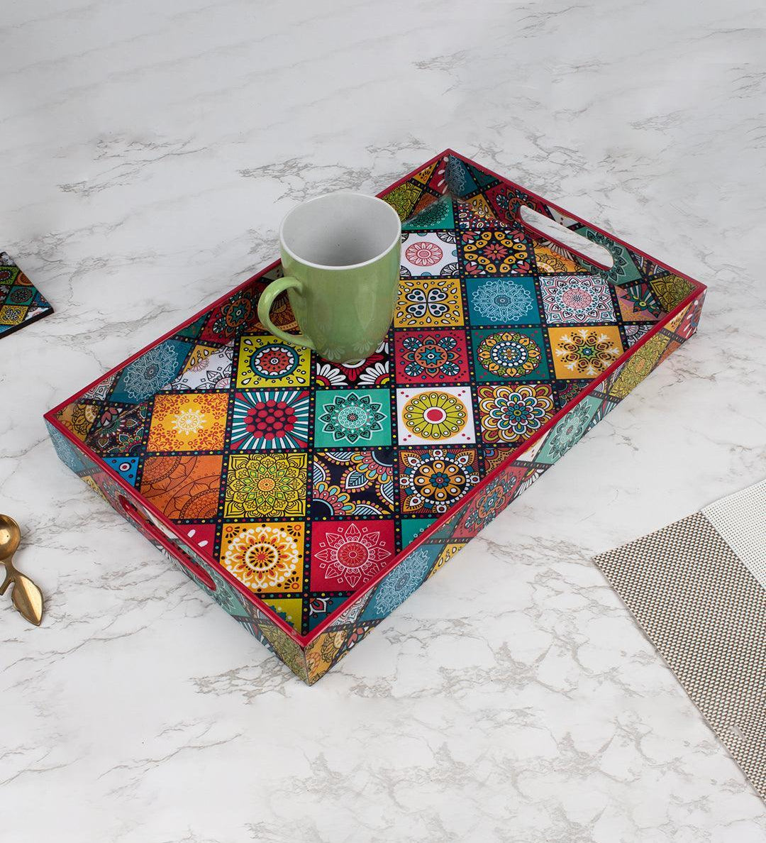 Traditional MDF Multi Style Tray with Handle