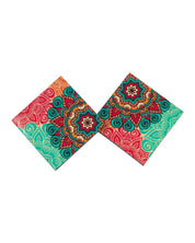 Traditional Multicolour Tea Coaster - Set Of 6, MDF