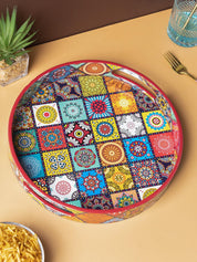 Traditional Round Multi Style Tray with Handle